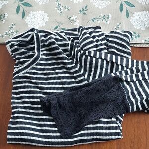 Amelia James Monochrome Striped Top